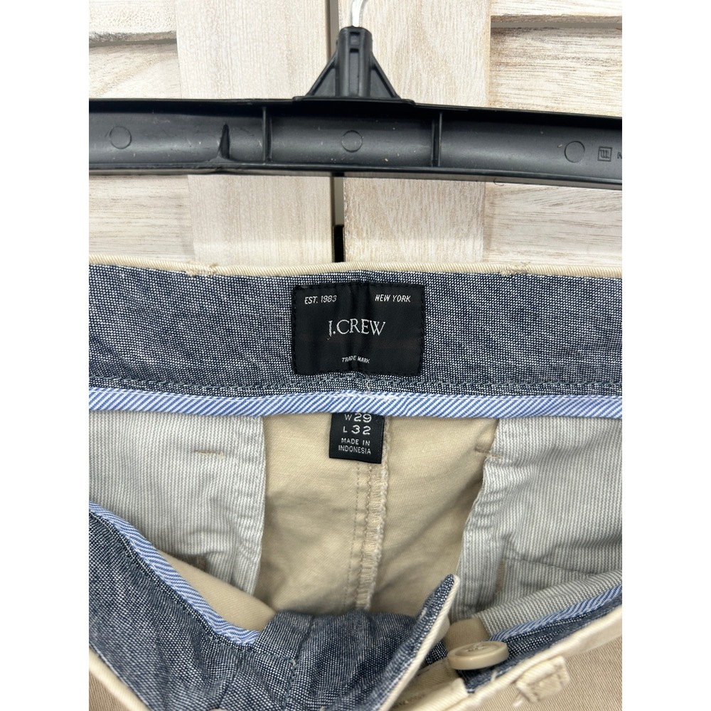J.Crew Mens Tan Pants 484 Slim Fit Chino 29x32 Khaki Classic Career Work Casual - Picture 6 of 9